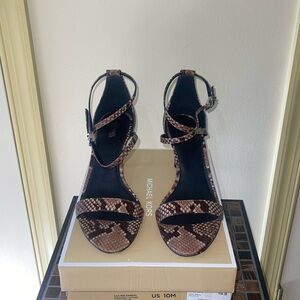 Michael Kors Women's Snakeskin Sandals - Brown